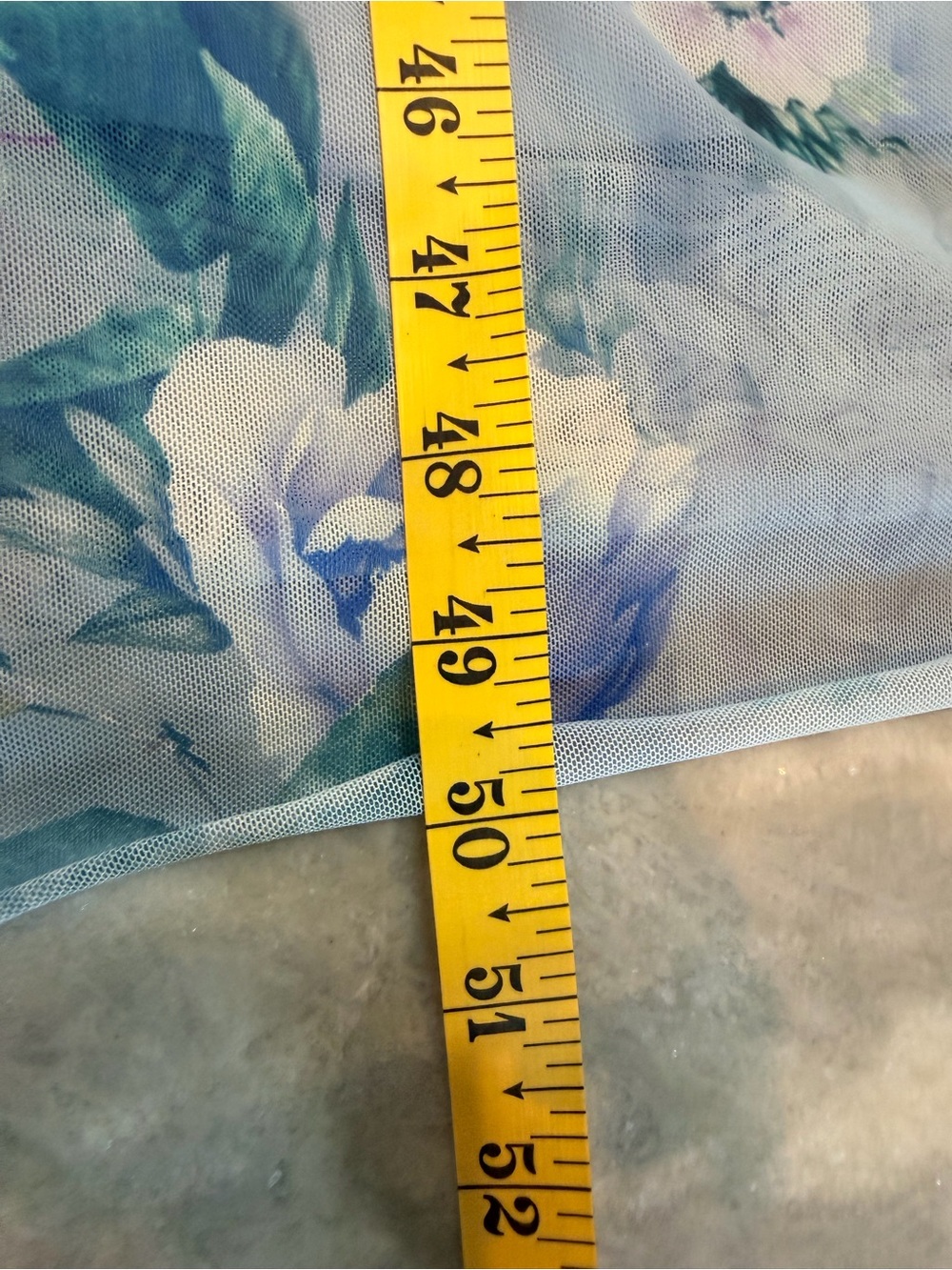 Steve Madden Blue Floral Ruched Midi Dress Medium Cowl Neck Wedding Guest - Picture 9 of 10